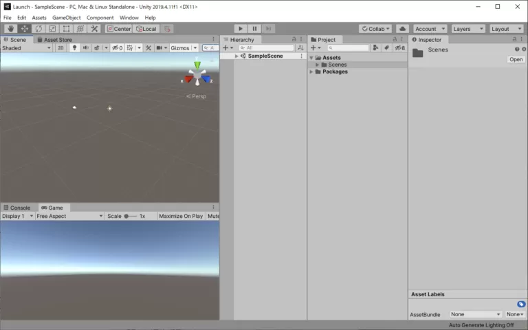 Hierarchyタブ移動後