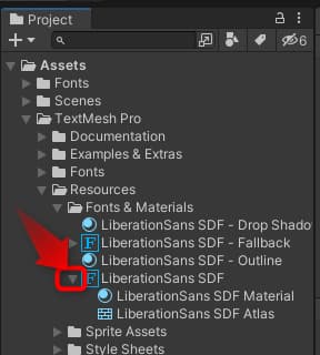 フォントアセットを開く